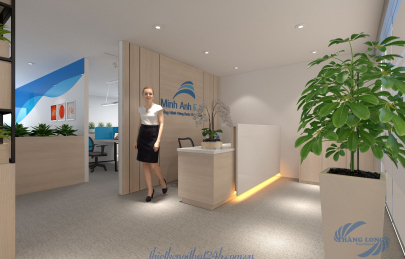 Thiết kế thi công nội thất văn phòng du học Minh Anh