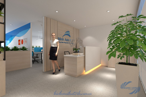 Thiết kế thi công nội thất văn phòng du học Minh Anh