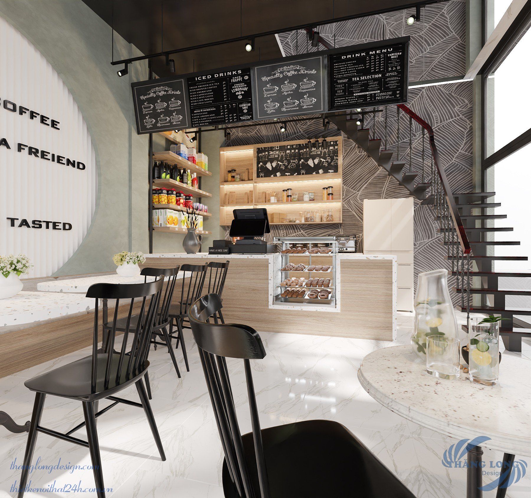 Thiết kế cafe tại 360 Trường Chinh, Hà Nội