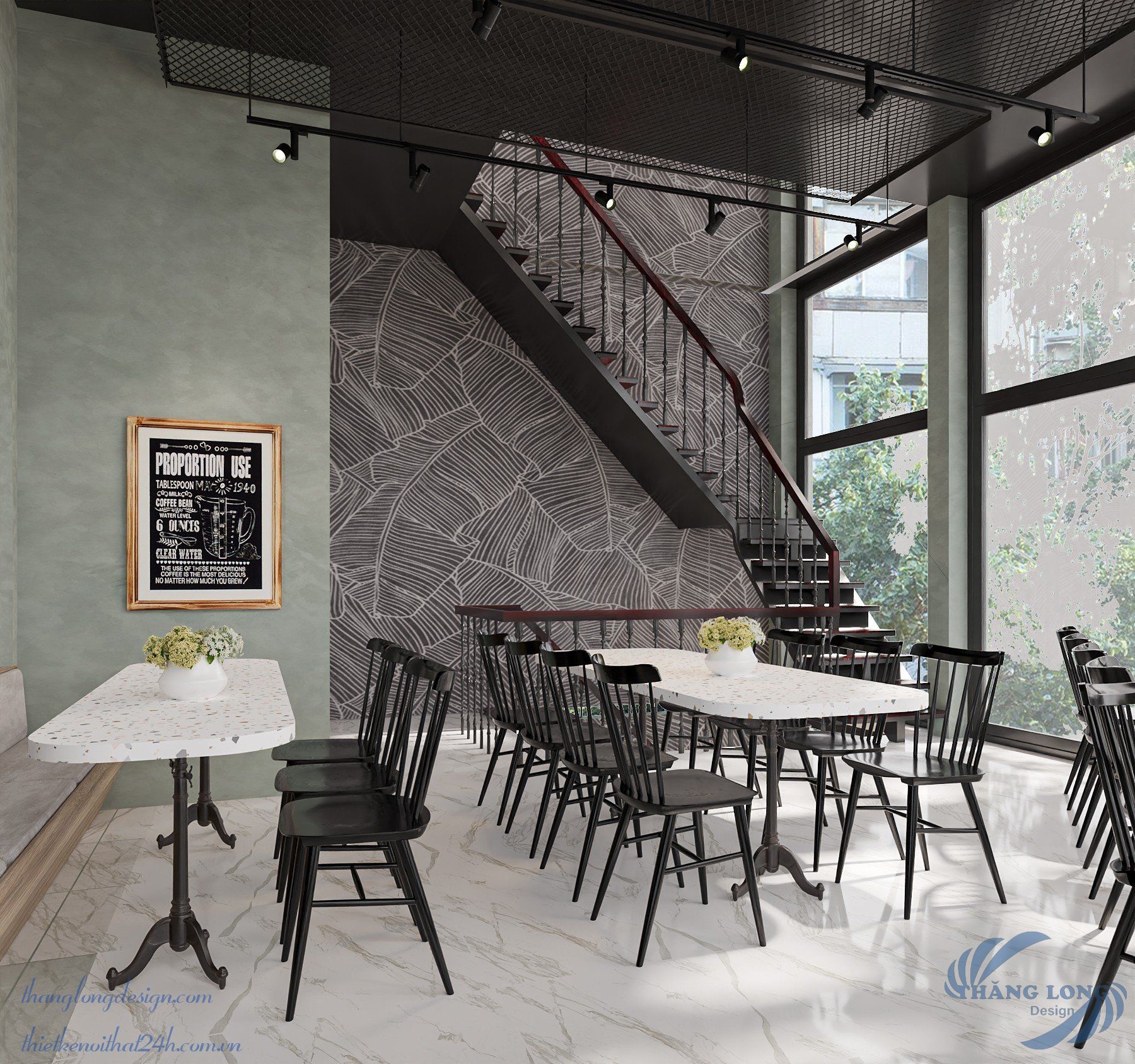 Thiết kế cafe tại 360 Trường Chinh, Hà Nội