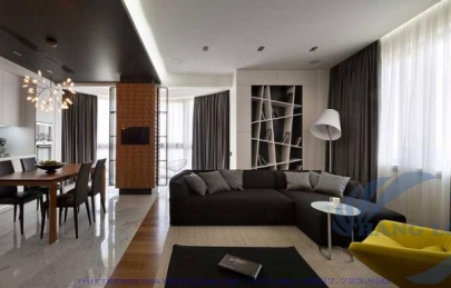 Thiết kế nội thất chung cư căn hộ 98m2 Sky City